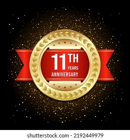 11th anniversary design template. vector template illustration