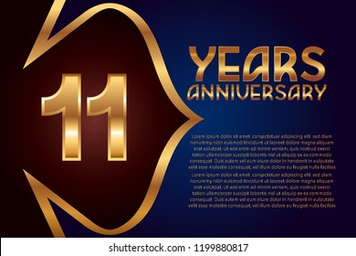 11th Anniversary numbers. background for anniversary