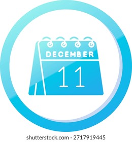 11. Dezember Line Vektor Icon Design