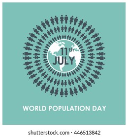 11th July world population day background