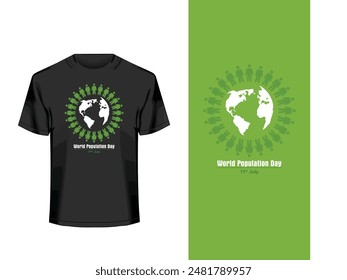 11th JulyWorld Population Day t-shirt design template