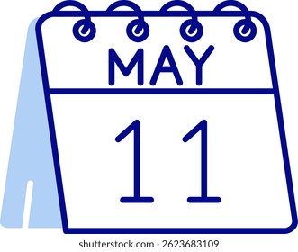 11th of May Line vector Icon Design