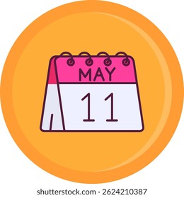 11th of May Line vector Icon Design