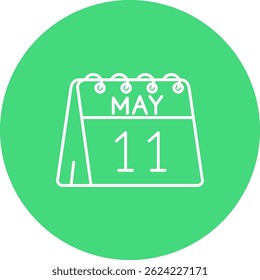 11th of May Line vector Icon Design
