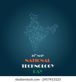 11th May National technology Day vector illustration.