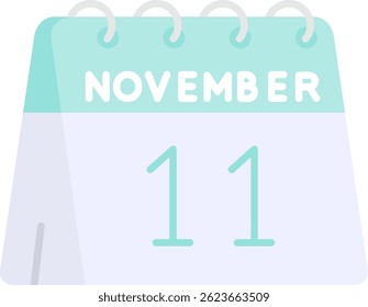 11 de Noviembre Línea Vector Icon Design