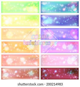 12 abstract background with effect bokeh. Postal. Card.