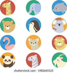 conjunto de iconos de 12 animales 1