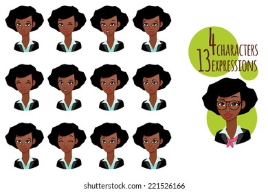 12 avatars expressions