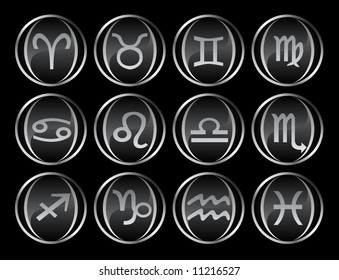 12 black/gray buttons:document, smiley, sad face, neutral face, flag, unlocked, locked, prohibited, folder, link, radioactive, ok, shield, search, poll, blank. Find more in my portfolio.