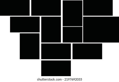 12 blank collage templates for photos.
