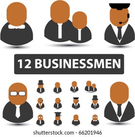 12 hombres de negocios. vector