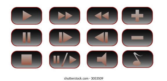 12 buttons for a media player