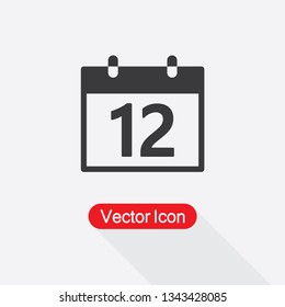 12 Calendar Icon Vector Illustration Eps10