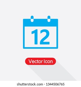 12 Calendar Icon Vector Illustration Eps10
