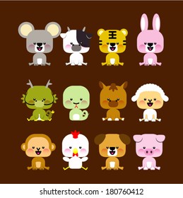 12 Chinese Zodiac animal