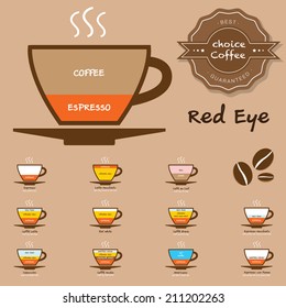 12 choice coffee vector for coffee shop
