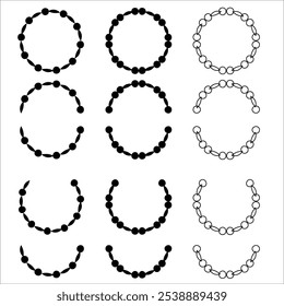 12 Circle Shape Design Set con una Variedad de patrones y motivos decorativos