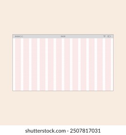 12 Columns Horizontal Grid and guide for Smartphone App Designers. Vector mobile wireframe editable design for mobile, with sample data and real user interface graphic details ready for ux ui projects