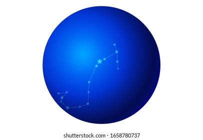 12 constellation blue 3d icons: Vector Illustration: Scorpio