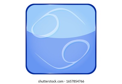 12 constellation blue icons: vector illustration: Cancer