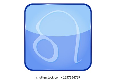 12 konstellationsblaue Symbole: Vektorillustration: Leo