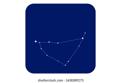 12 constellation blue icons: vector illustration: Capricorn