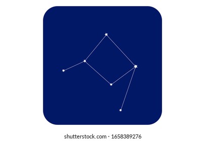 12 constellation blue icons: vector illustration: Aquarius