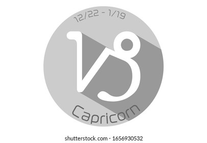 12 constellation icons: vector illustration: Capricorn