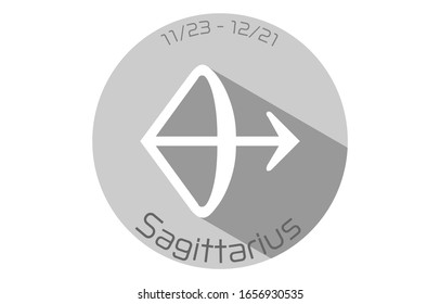 12 constellation icons: vector illustration: Sagittarius