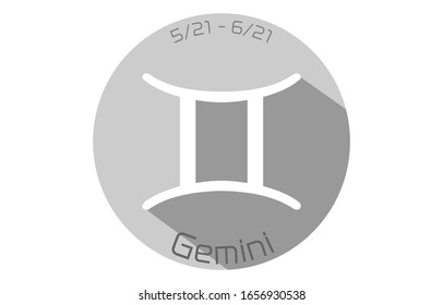 12 constellation icons: vector illustration: Gemini