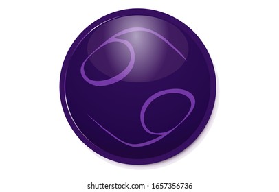 12 constellation purple icons: vector illustration: Cancer