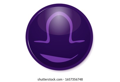 12 constellation purple icons: vector illustration: Libra