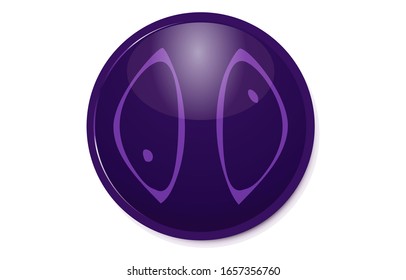 12 constellation purple icons: vector illustration: Pisces