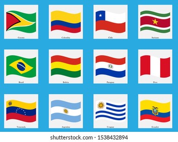 12 countries american flag icon