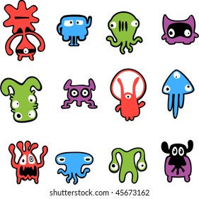 12 cute monsters