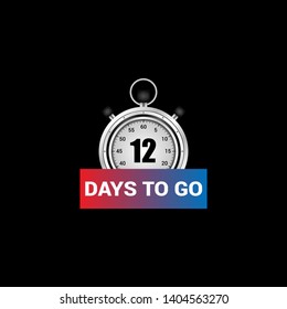 12 day to go. Vector stock illustration