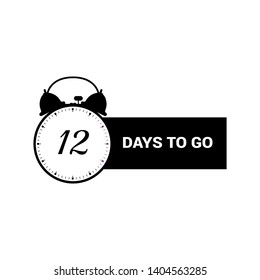 12 day to go. Vector stock illustration