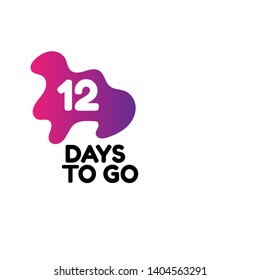 12 day to go. Vector stock illustration