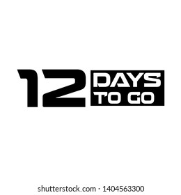 12 day to go. Vector stock illustration