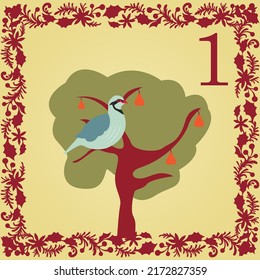 The 12 Days Of Christmas 1st Day A Partridge In A Pear Tree