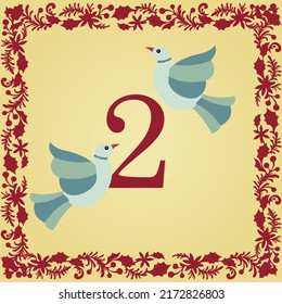 The 12 days of Christmas 2nd day two turtle doves