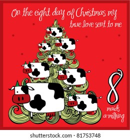 the 12 days of christmas - eight day - eight maids a-milking