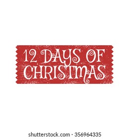 12 days of Christmas vector sign