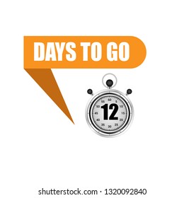 12 days to go sign