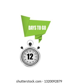 12 days to go sign