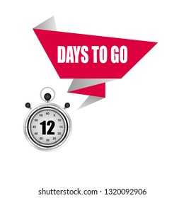 12 days to go sign