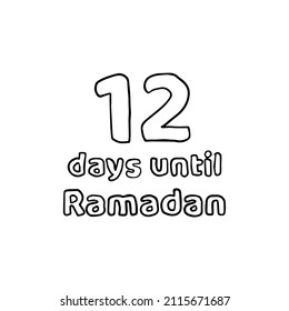 12 Days to Ramadan (12 Hari Menuju Ramadhan) Pencil Sketch Illustration