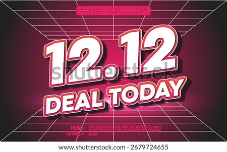 12 12 deal today Monthly editable text effect