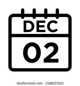 12- Dec - 02 Line Black Icon